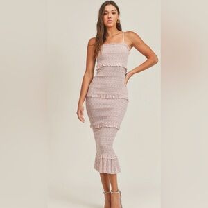 Mable Daphne Smocking Detailed Long Dress